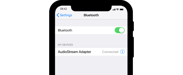 Emparejamiento del adaptador de AudioStream con el teléfono